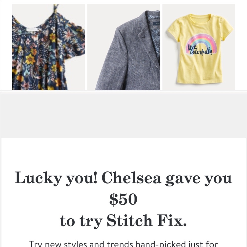 Stitch fix credit!